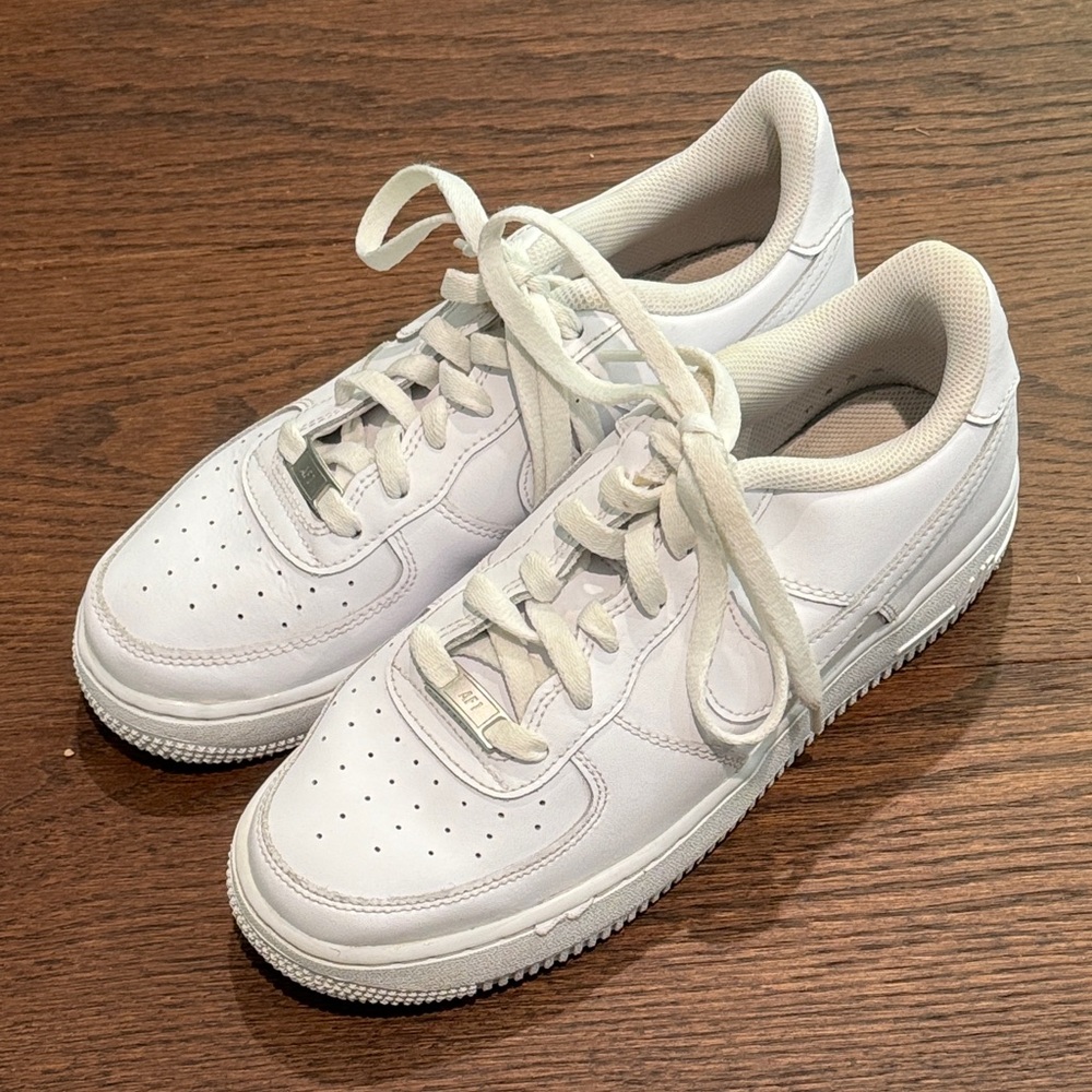 Nike Air Force 1 Kids White Low-Top Sneakers Size 7